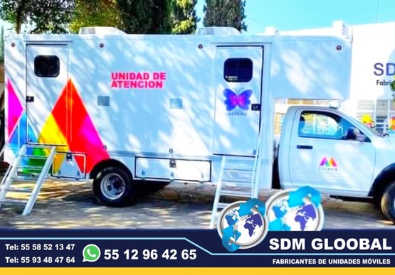 Fabricacion conversion, equipamiento y Venta de Unidades Moviles Medicas, Seguridad, Gobieno, Oficinas, Cobro, Rescate, Salvamento, Proteccion, Higiene, Traslado de Reos. Las unidades móviles especiales son vehículos adaptados para llevar servicios y atención a diferentes lugares, especialmente a zonas remotas o de difícil acceso. Estas unidades pueden ser utilizadas para diversos fines, como atención médica, educación, trámites gubernamentales, y más, llevando la atención directamente a la población.El término auto o moto Patrulla es utilizado para Patrullar un área concreta asignada. Su función primaria es servir de apoyo a los oficiales de Policía en sus tareas diarias como rondines y traslado de delincuentes. somos fabricantes de unidades moviles especiales.Beneficios de las unidades móviles especiales:Mayor alcance:Permiten llegar a poblaciones que no tienen fácil acceso a servicios o centros de atención. Mayor eficiencia:Ofrecen servicios de manera descentralizada, adaptándose a las necesidades de cada comunidad. Mayor impacto:Al acercar los servicios a la población, se genera un impacto positivo en la calidad de vida de las personas. Flexibilidad:Pueden adaptarse a diferentes tipos de vehículos (camiones, furgonetas, autobuses) dependiendo de las necesidades. Fabricacion conversion, equipamiento y Venta de Unidades Moviles Medicas, Seguridad, Gobieno, Oficinas, Cobro, Rescate, Salvamento, Proteccion, Higiene, Traslado de Reos. Las unidades móviles especiales son vehículos adaptados para llevar servicios y atención a diferentes lugares, especialmente a zonas remotas o de difícil acceso. Estas unidades pueden ser utilizadas para diversos fines, como atención médica, educación, trámites gubernamentales, y más, llevando la atención directamente a la población.El término auto o moto Patrulla es utilizado para Patrullar un área concreta asignada. Su función primaria es servir de apoyo a los oficiales de Policía en sus tareas diarias como rondines y traslado de delincuentes. somos fabricantes de unidades moviles especiales.Beneficios de las unidades móviles especiales:Mayor alcance:Permiten llegar a poblaciones que no tienen fácil acceso a servicios o centros de atención. Mayor eficiencia:Ofrecen servicios de manera descentralizada, adaptándose a las necesidades de cada comunidad. Mayor impacto:Al acercar los servicios a la población, se genera un impacto positivo en la calidad de vida de las personas. Flexibilidad:Pueden adaptarse a diferentes tipos de vehículos (camiones, furgonetas, autobuses) dependiendo de las necesidades.