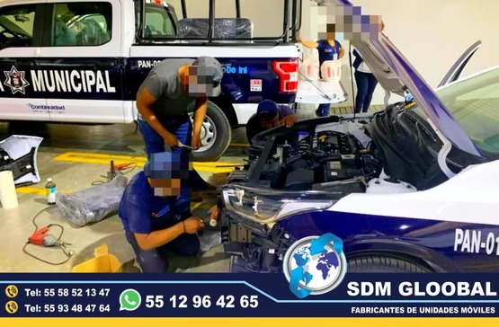 Conversion, Equipamiento Fabricantes de Moto Patrullas, Fabricacion y Venta de Luces Auxiliares,Accesorios Metalicos y Equipo para Patrullas en Mexico SDM Global Mexico somos una empresa líder como Fabricantes de MotoPatrullas asi como de unidades moviles de seguridad, rescate, salvamento, proximidad, primer respodiente, equipo tactito, anti motin, fuerzas especiales, semi remolques con personal altamente capasitado para su fabricacion, Roll bar, Tumbaburros, Burrera, Banca central, Defensa trasera, Lona, Rotulacion, Pintura, Torreta de leds, sirena, bocina, codigos, estrobos, luces, etc. somos fabricantes.El término auto o moto Patrulla es utilizado para Patrullar un área concreta asignada. ​ Su función primaria es servir de apoyo a los oficiales de Policía en sus tareas diarias como rondines y traslado de delincuentes. somos fabricantes de unidades moviles especiales.Somos una Empresa Mexicana líder en el Mercado con años de experiencia, especialistas en el Equipamiento de Patrullas Equipadas Cajas y Remolques Unidades Moviles Especiales de Seguridad, Rescate, Salvamento, Salud, Comunicacion, Higine, etc.,Somos fabribricantes directos, distribuidores en todo Mexico, comunicate y te atenderemos personalmente.