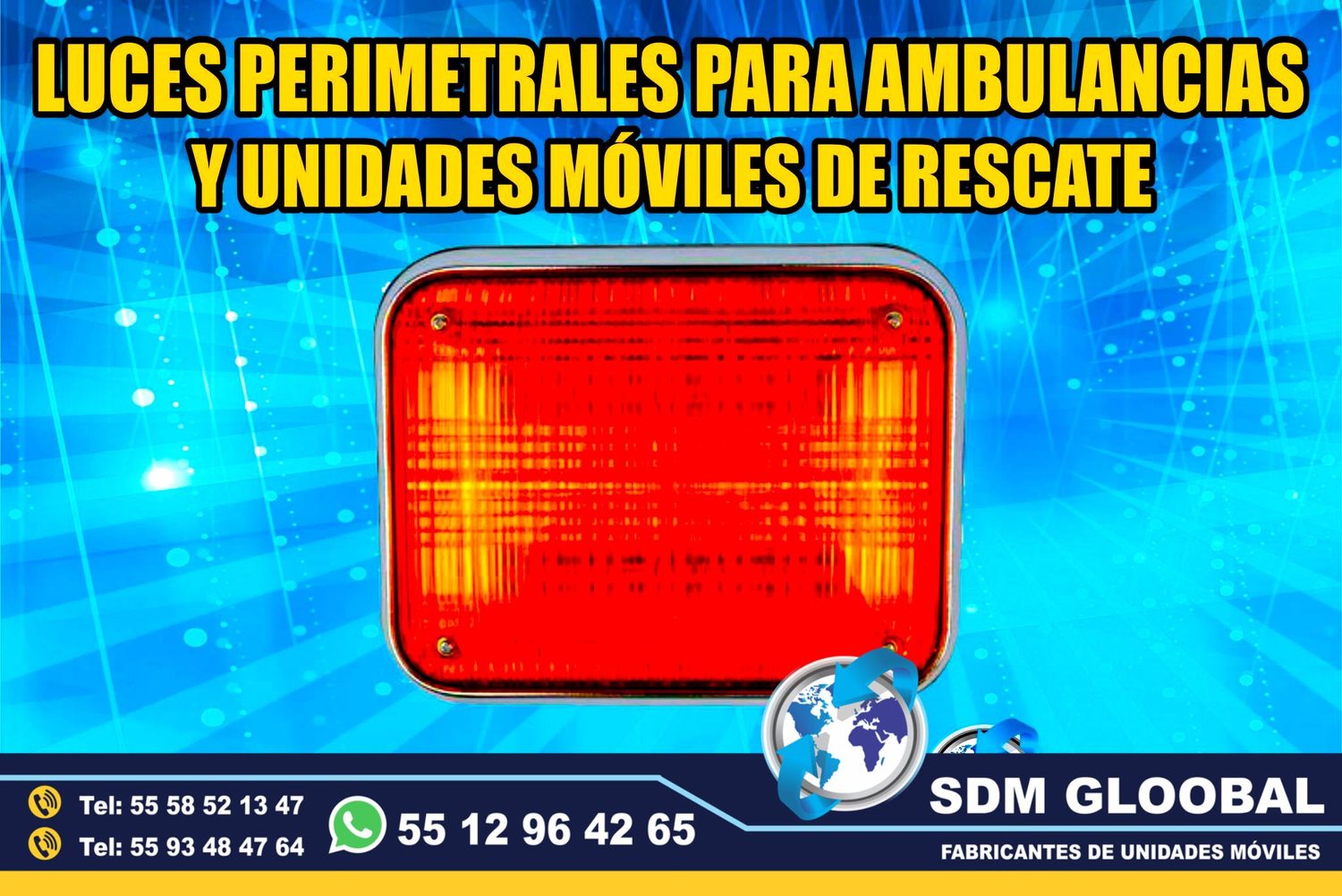 Venta e Instalacion de Luces Perimetrales Auxiliares Emergemcia para Ambulancias de Traslado      <br>
