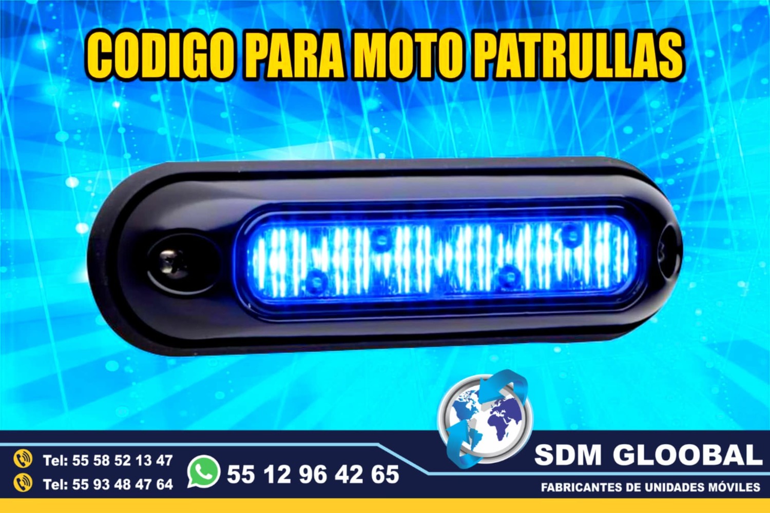 Venta de Estrobos Codigos Barra de Leds luces perimetrales auxiliares<br>