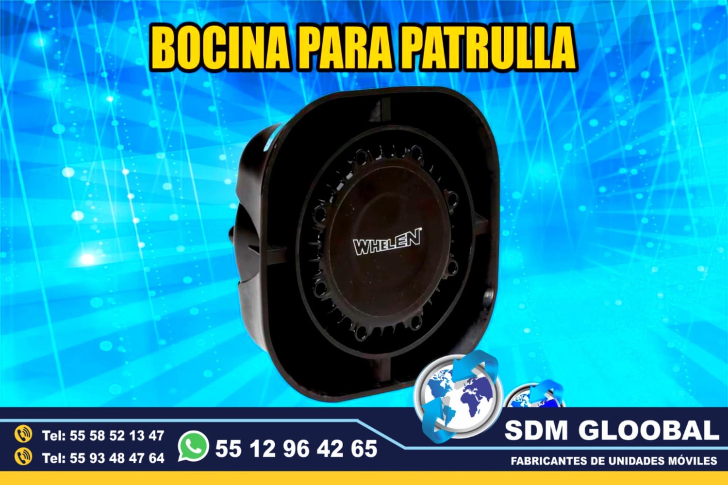 Venta de Bocina para moto patrullas pick up sedan escolta ministerial ficalia patrullas proteccion ciudadana<br>