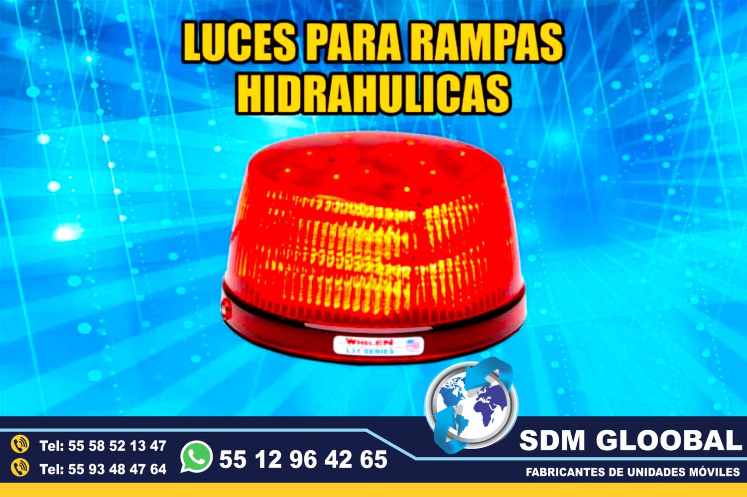 Venta de Mini torreta ambar para Rampas Hidraulicas de carga<br>