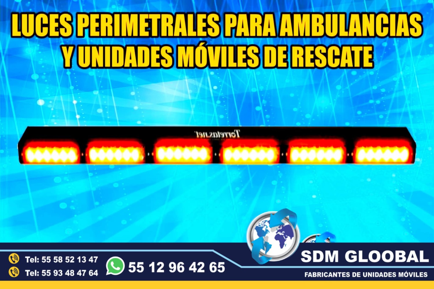 Venta de Estrobos Codigos Barra de Leds luces perimetrales auxiliares<br>