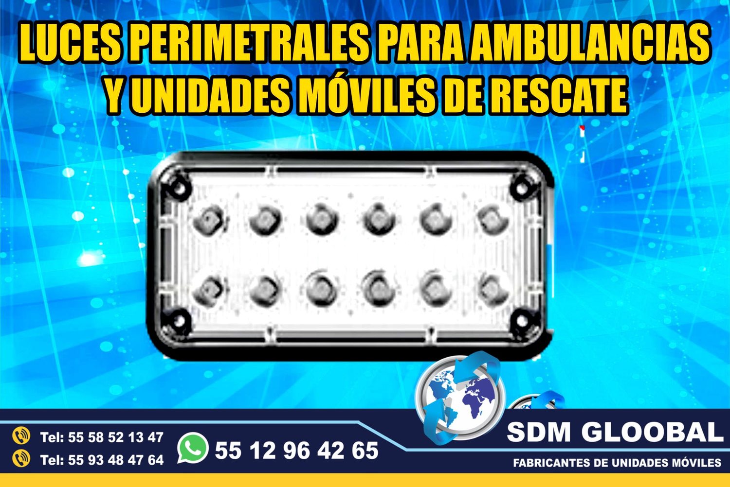 Venta e Instalacion de Luces Perimetrales Auxiliares Emergemcia para Ambulancias de Traslado      <br>