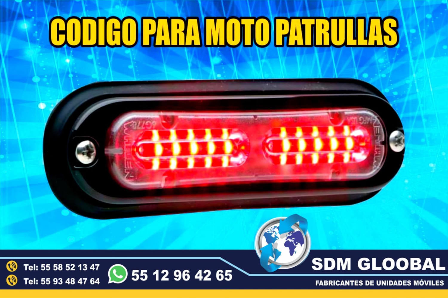 Venta de Estrobos Codigos Barra de Leds luces perimetrales auxiliares<br>