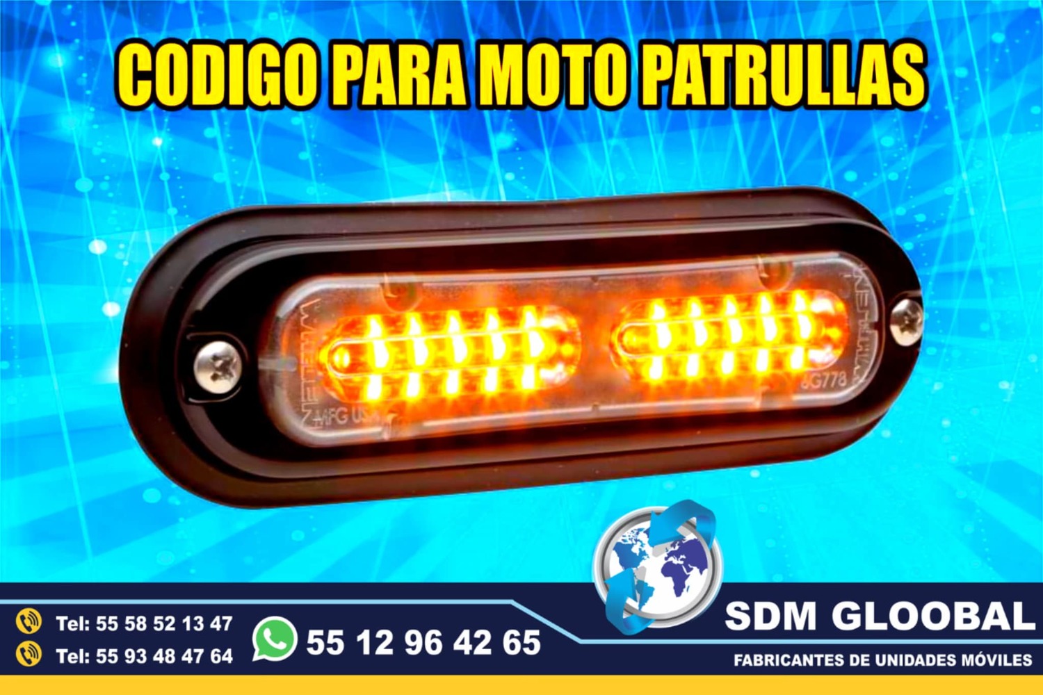 Venta de Estrobos Codigos Barra de Leds luces perimetrales auxiliares<br>