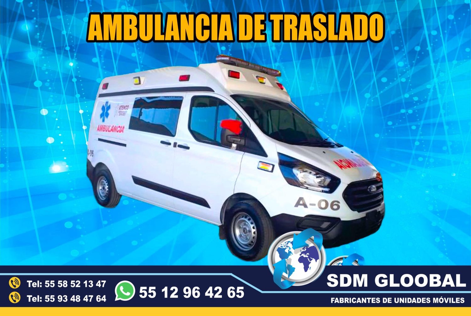 Venta de Ambulancias de Traslado de Tipo 1 y Tipo 2 en Mexico.  <br>