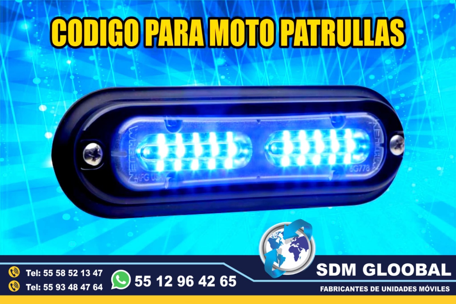 Venta de Estrobos Codigos Barra de Leds luces perimetrales auxiliares<br>