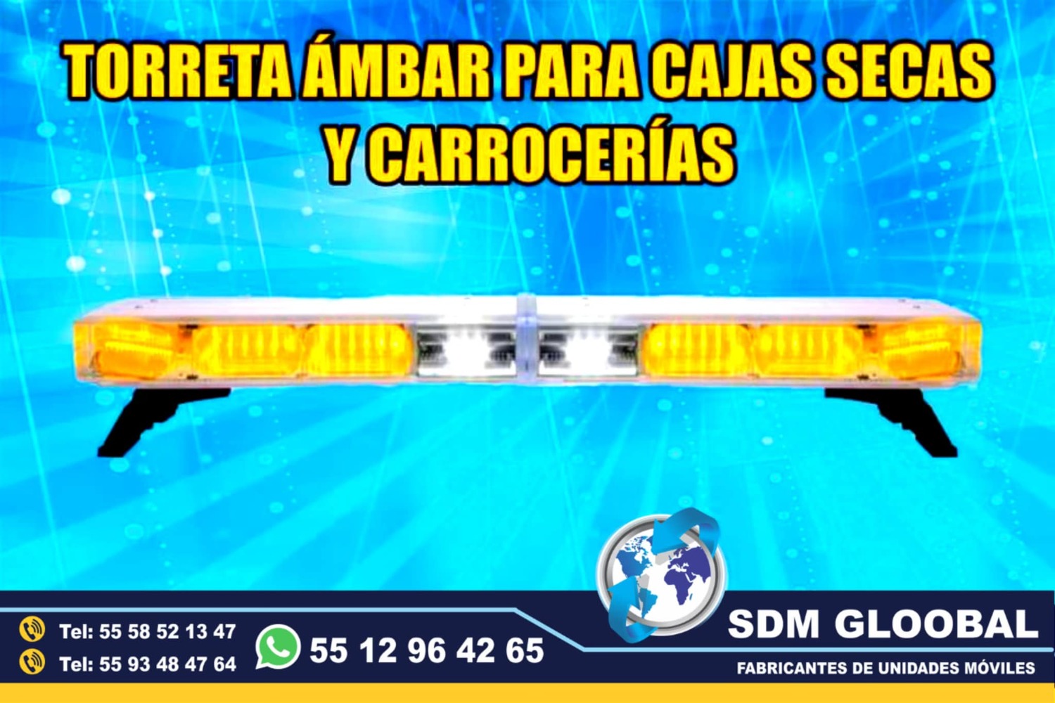 Venta de Torretas, Minitorretas, luces auxiliares color rojo azul ambar<br>