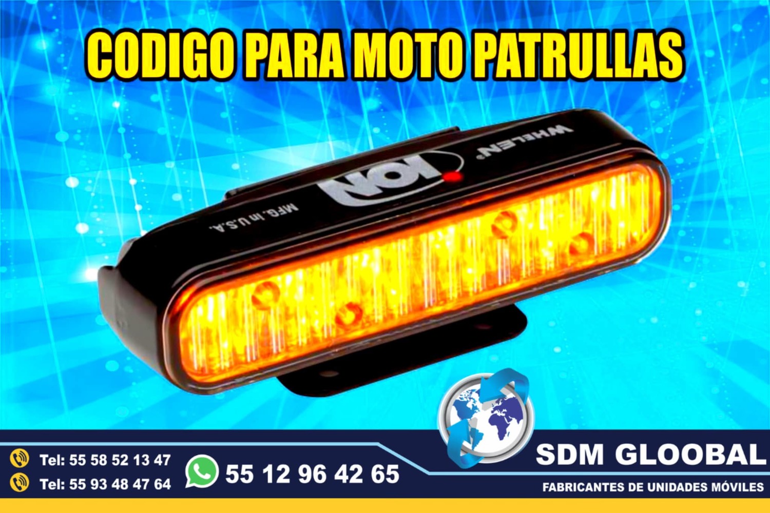 Venta de Estrobos Codigos Barra de Leds luces perimetrales auxiliares<br>