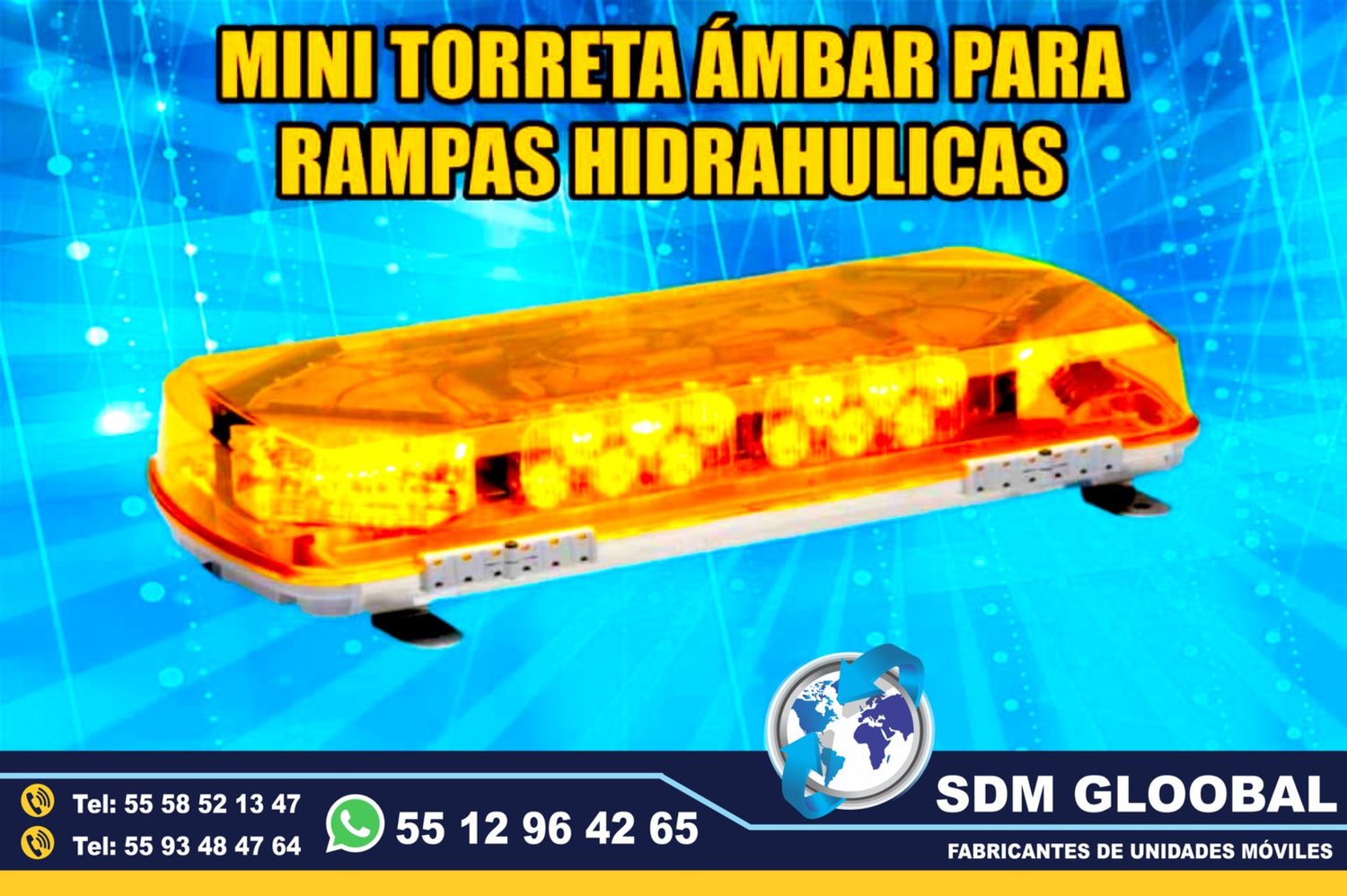 Venta de Mini torreta ambar para Rampas Hidraulicas de carga<br>