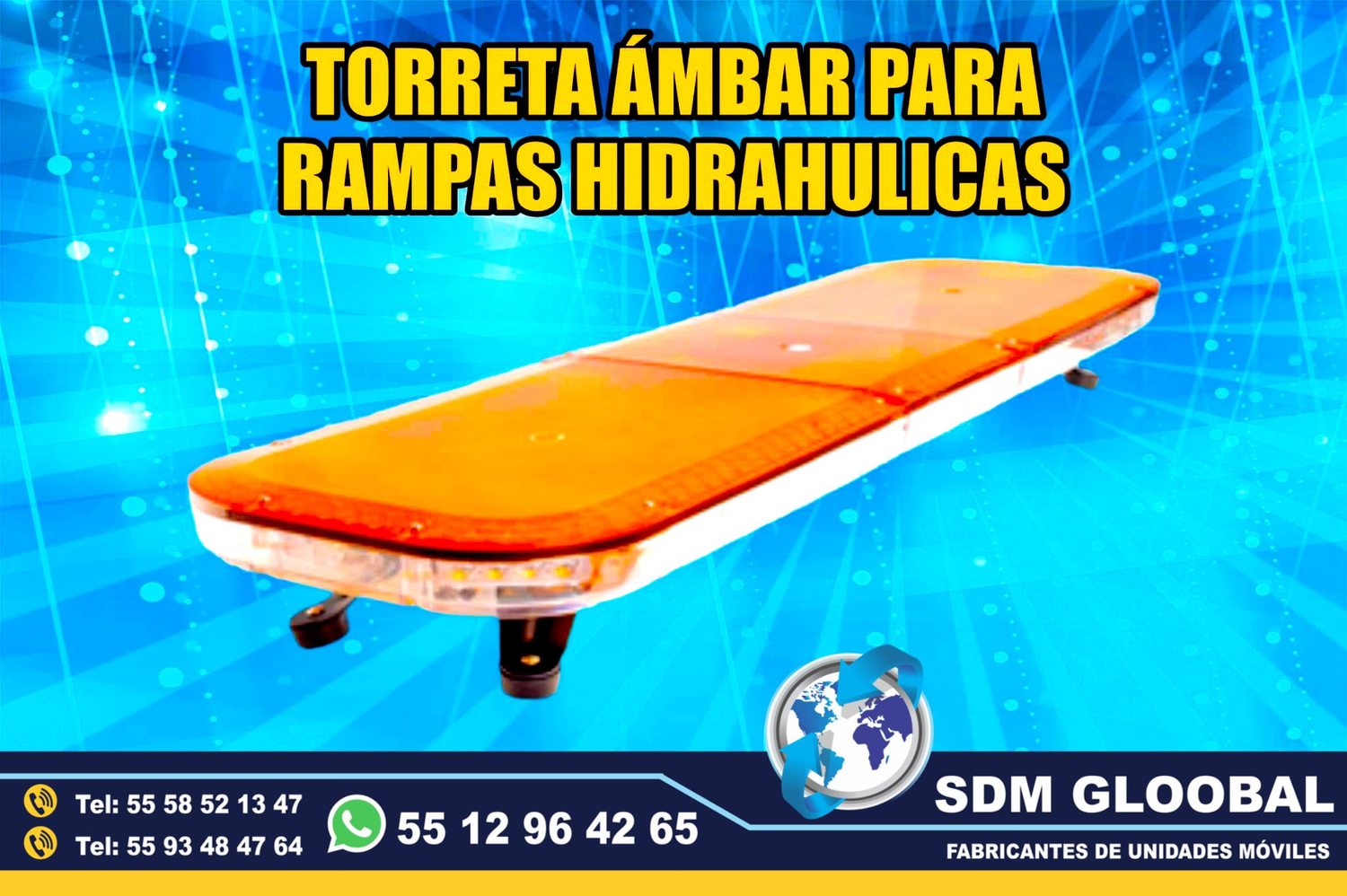 Venta de Torreta  de Leds ambar para Rampas Hidraulicas de carga<br>