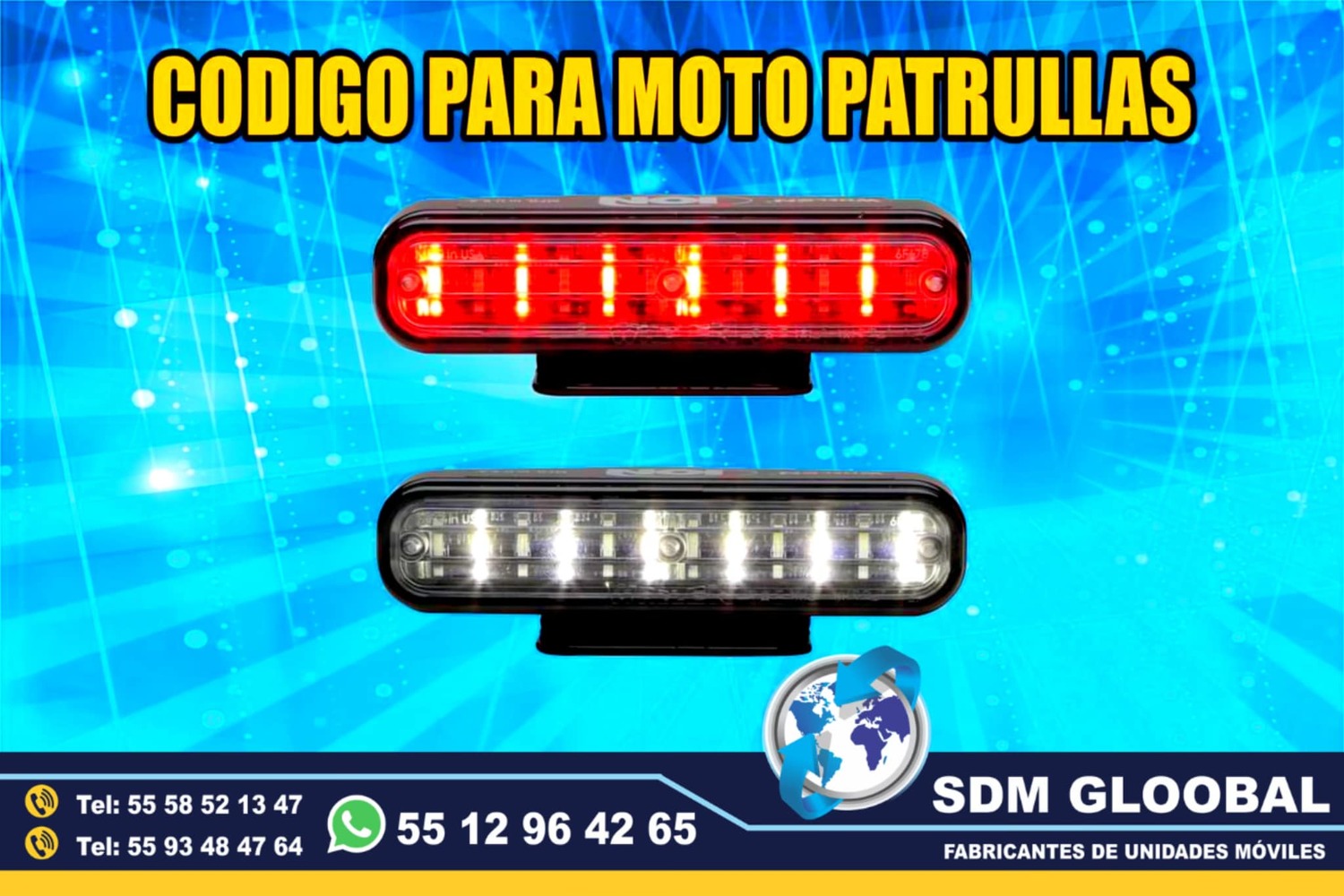 Venta de Estrobos Codigos Barra de Leds luces perimetrales auxiliares<br>