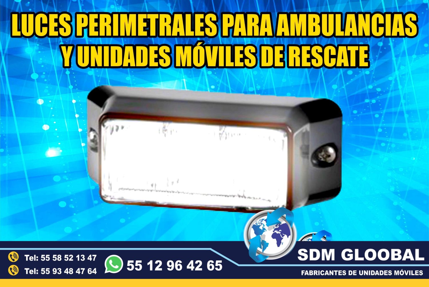 Venta e Instalacion de Luces Perimetrales Auxiliares Emergemcia para Ambulancias de Traslado      <br>