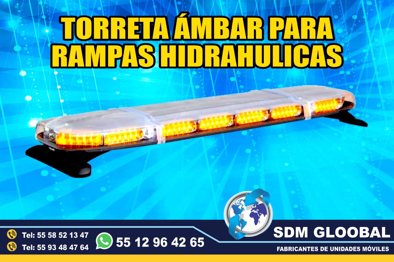 Venta de Torreta  de Leds ambar para Rampas Hidraulicas de carga<br>