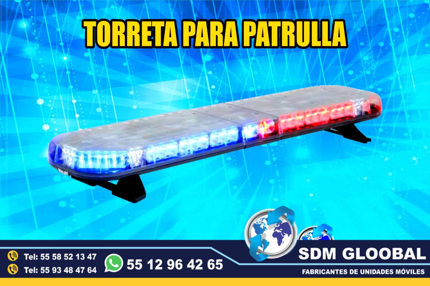 Venta de Torretas, Minitorretas, luces auxiliares color rojo azul ambar<br>