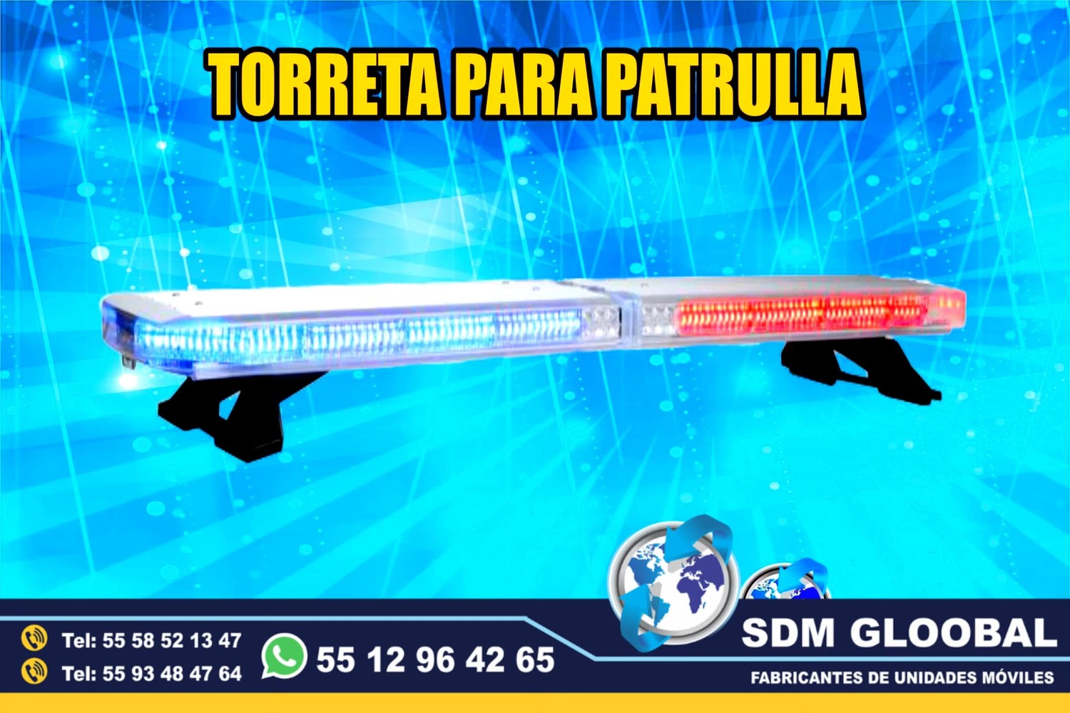 Venta de Torretas, Minitorretas, luces auxiliares color rojo azul ambar<br>
