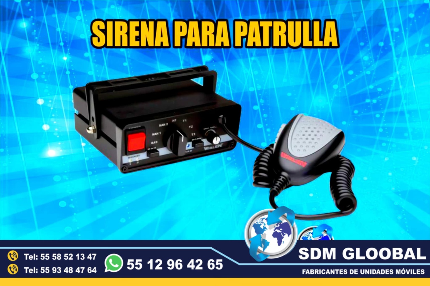 Venta de Sirena para moto patrullas pick up sedan escolta ministerial ficalia patrullas proteccion ciudadana<br>