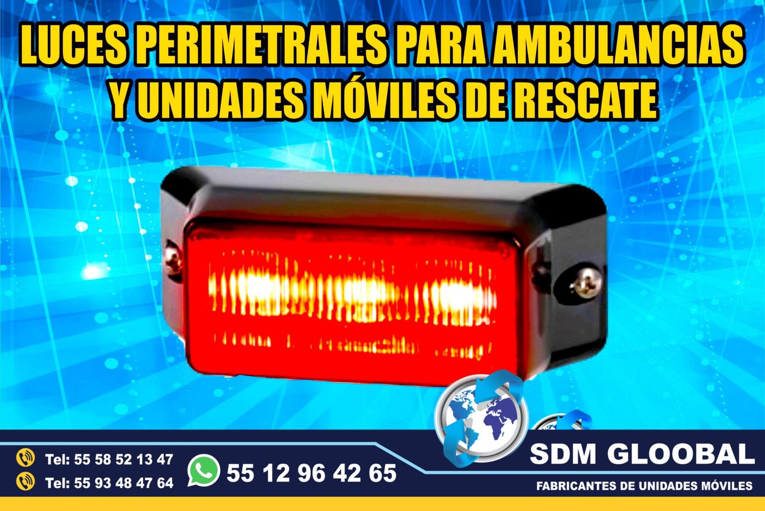 Venta e Instalacion de Luces Perimetrales Auxiliares Emergemcia para Ambulancias de Traslado      <br>