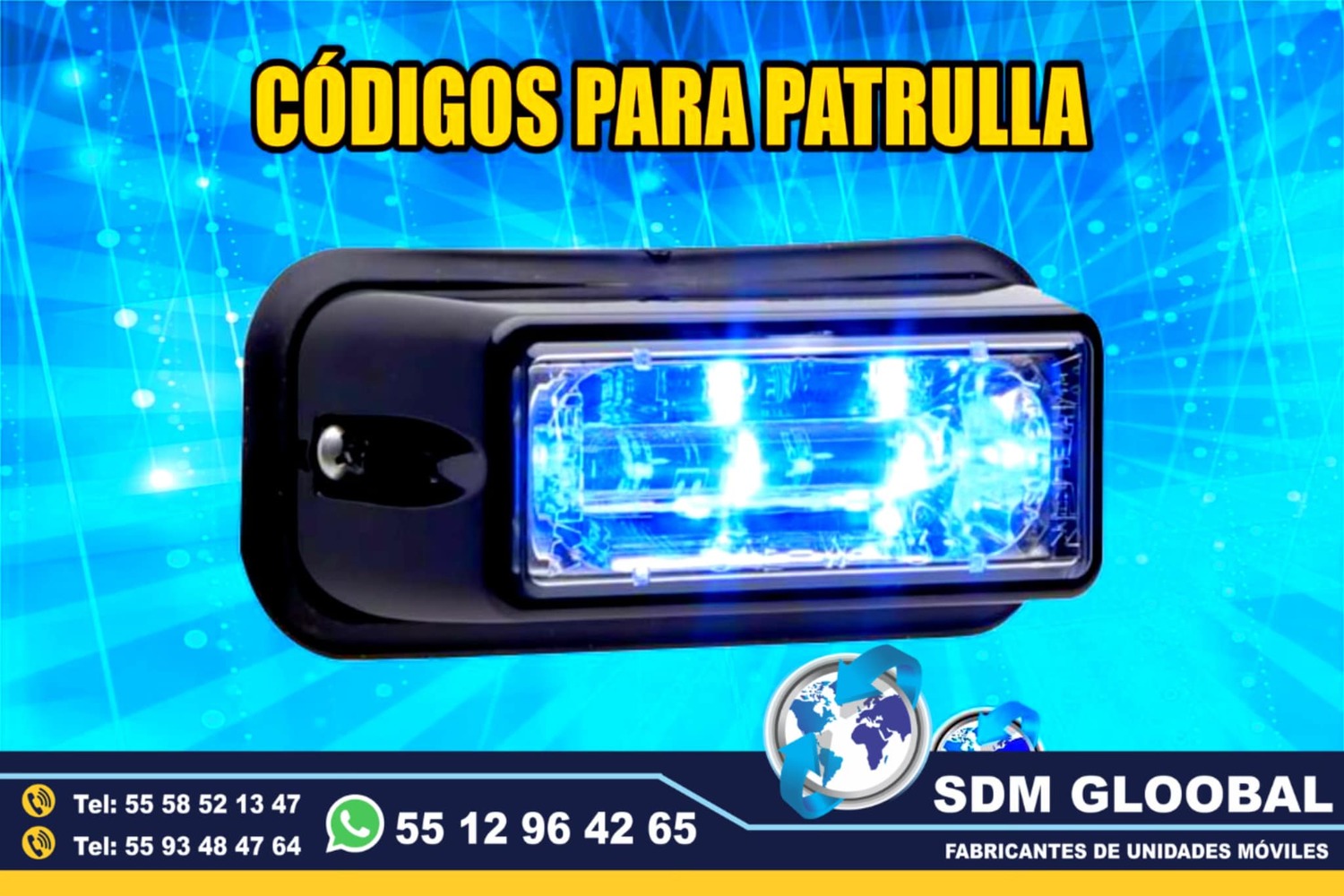Venta de Estrobos Codigos Barra de Leds luces perimetrales auxiliares<br>