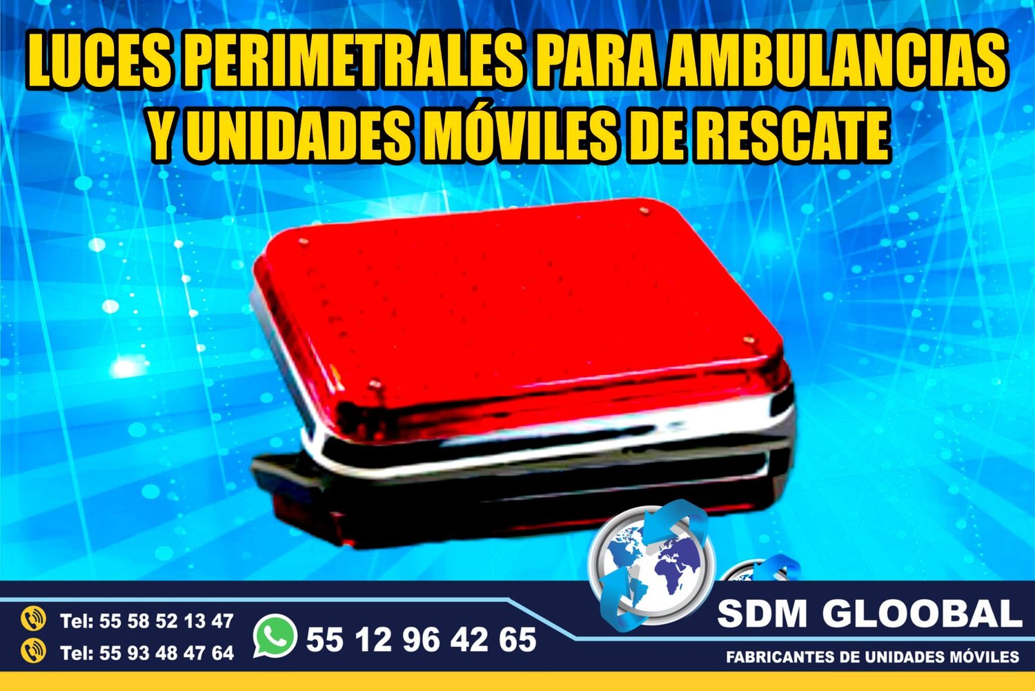Venta e Instalacion de Luces Perimetrales Auxiliares Emergemcia para Ambulancias de Traslado      <br>