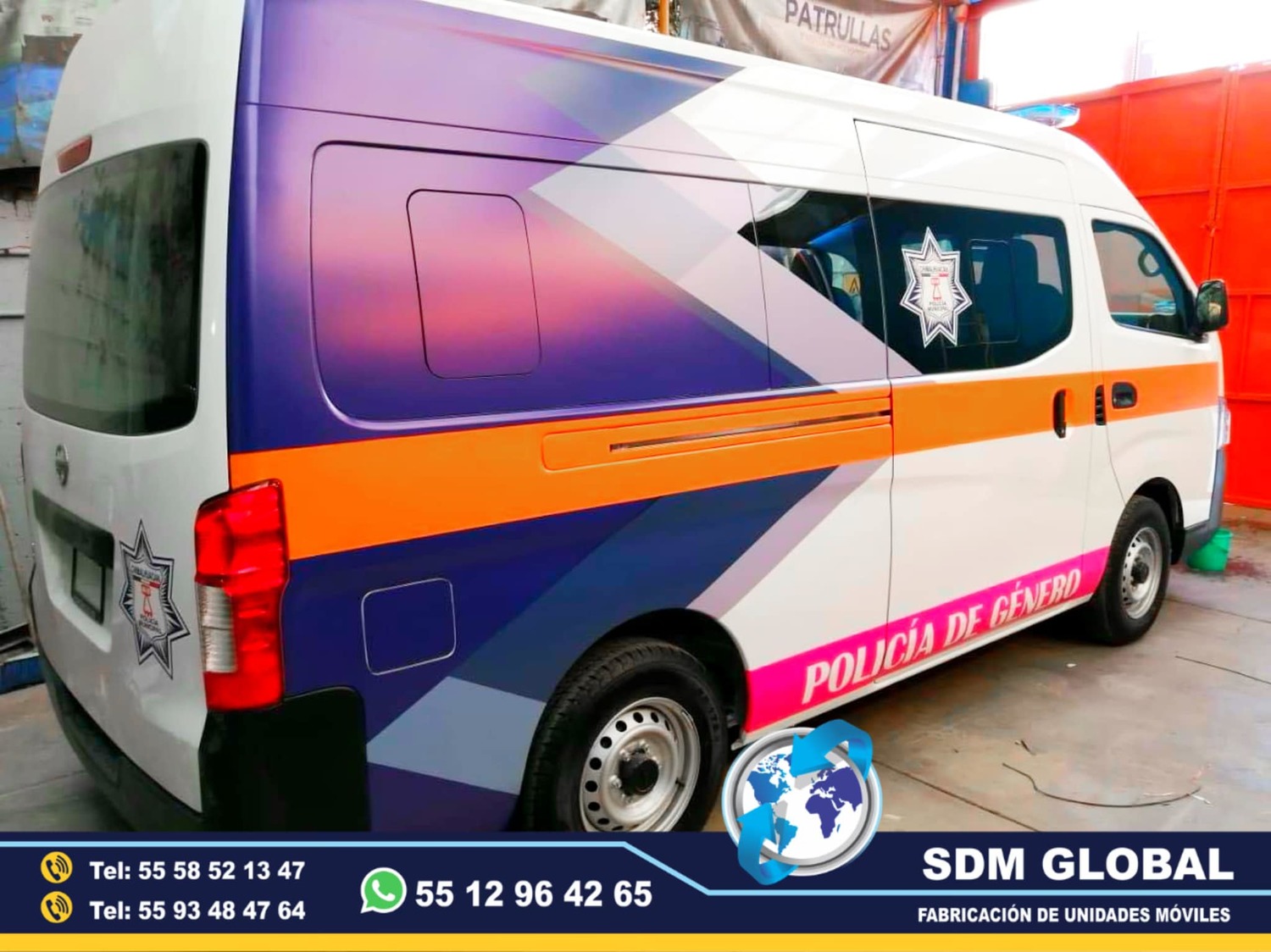 Fabricantes de Unidad Movil de Policia de Genero rosa mujer violeta<br>