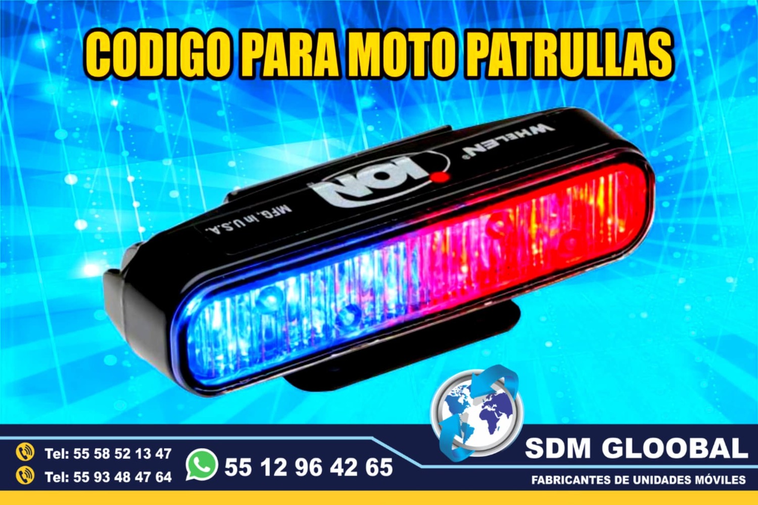 Venta de Estrobos Codigos Barra de Leds luces perimetrales auxiliares<br>