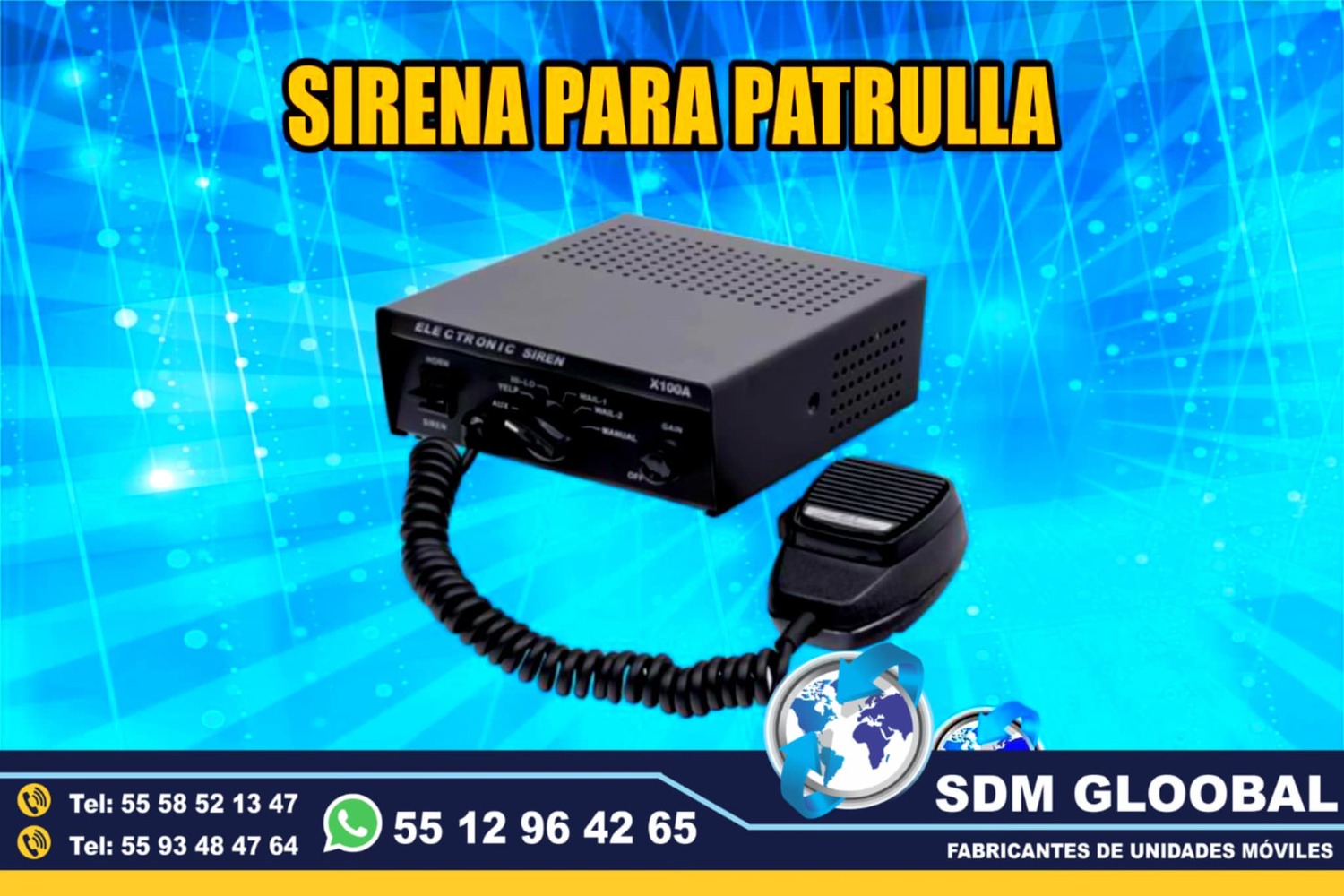 Venta de Sirena para moto patrullas pick up sedan escolta ministerial ficalia patrullas proteccion ciudadana<br>