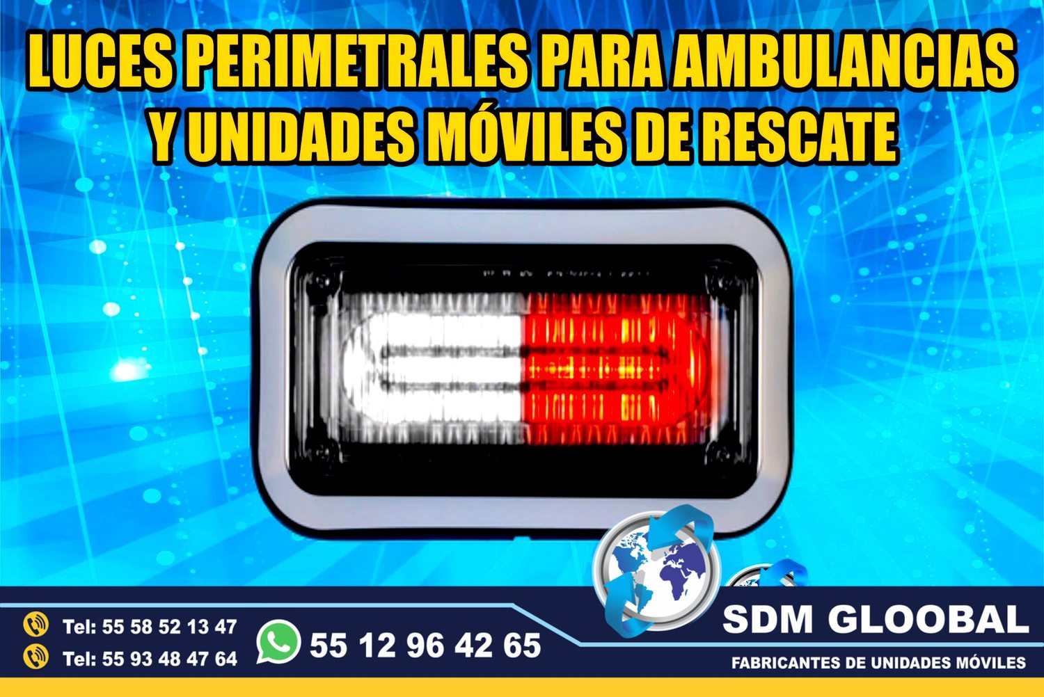 Venta e Instalacion de Luces Perimetrales Auxiliares Emergemcia para Ambulancias de Traslado      <br>