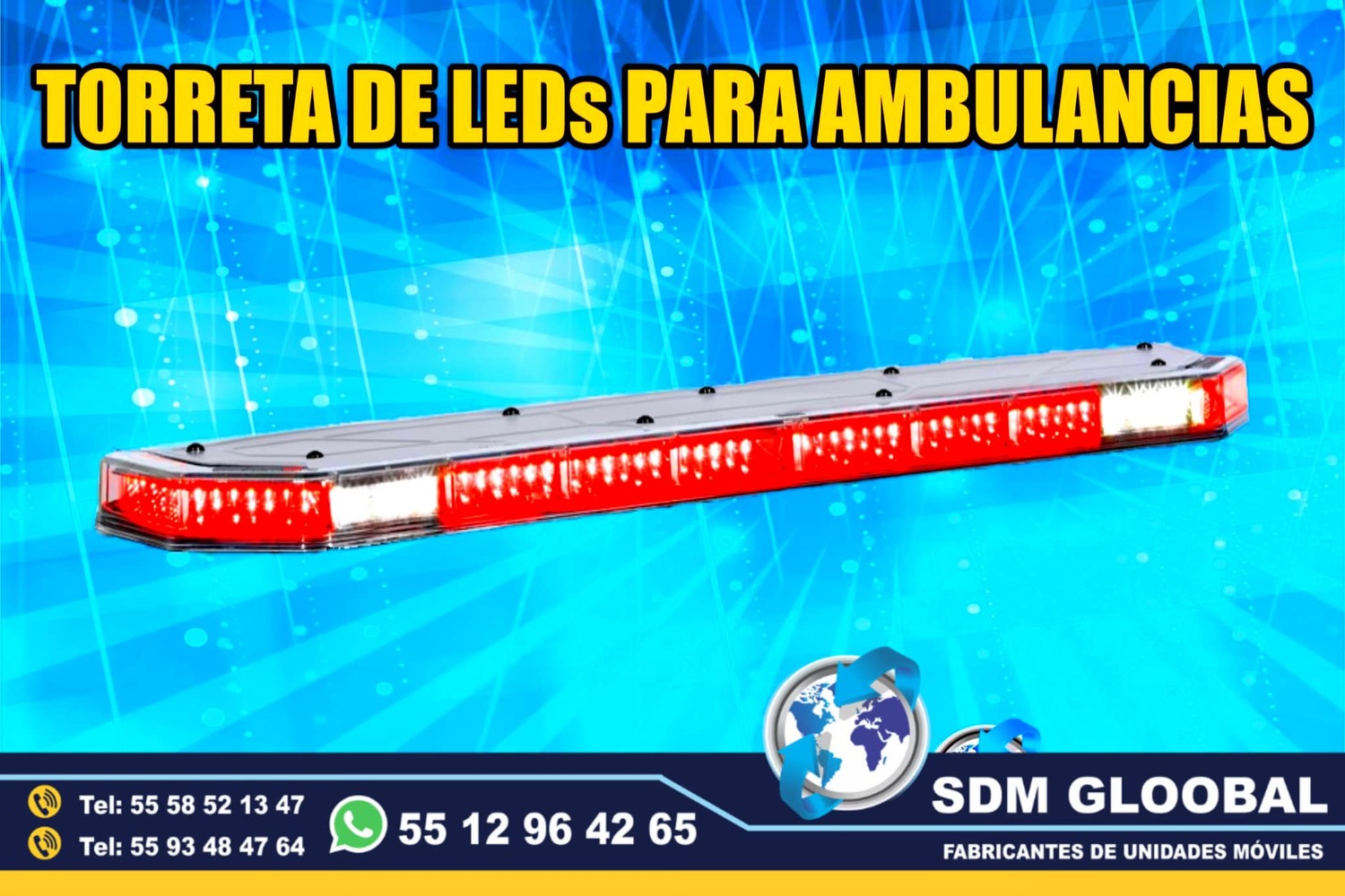 Venta de Torretas, Minitorretas, luces auxiliares color rojo azul ambar<br>