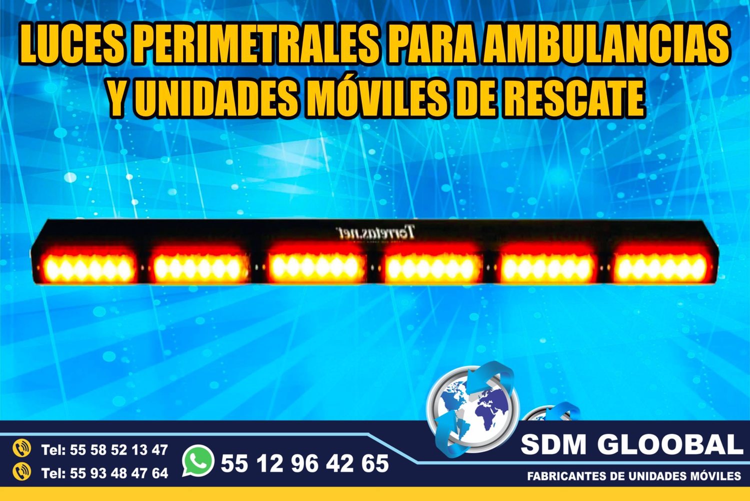 Venta e Instalacion de Luces Perimetrales Auxiliares Emergemcia para Ambulancias de Traslado      <br>