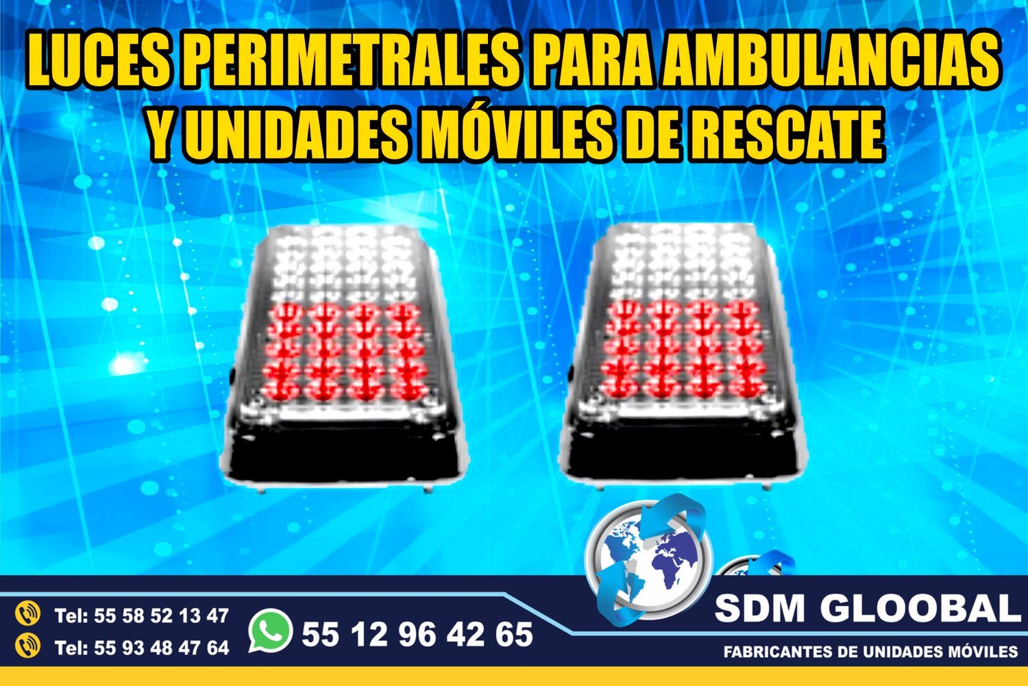 Venta e Instalacion de Luces Perimetrales Auxiliares Emergemcia para Ambulancias de Traslado      <br>