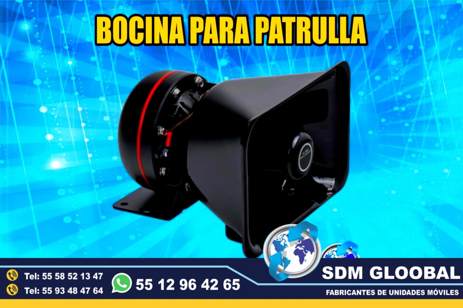 Venta de Bocina para moto patrullas pick up sedan escolta ministerial ficalia patrullas proteccion ciudadana<br>