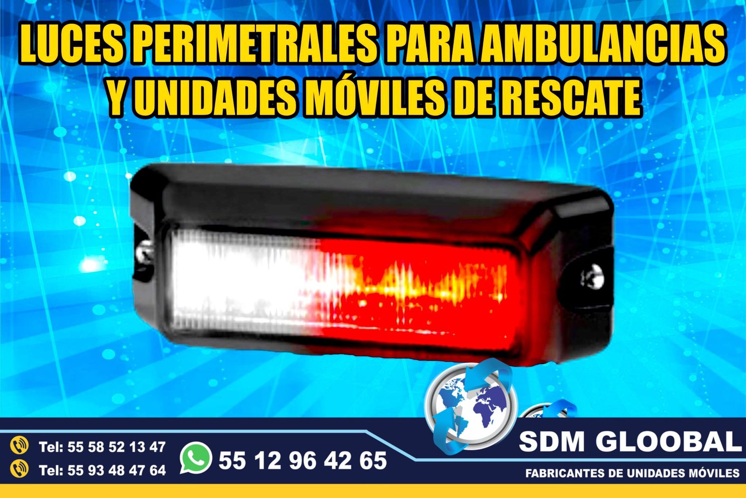 Venta e Instalacion de Luces Perimetrales Auxiliares Emergemcia para Ambulancias de Traslado      <br>