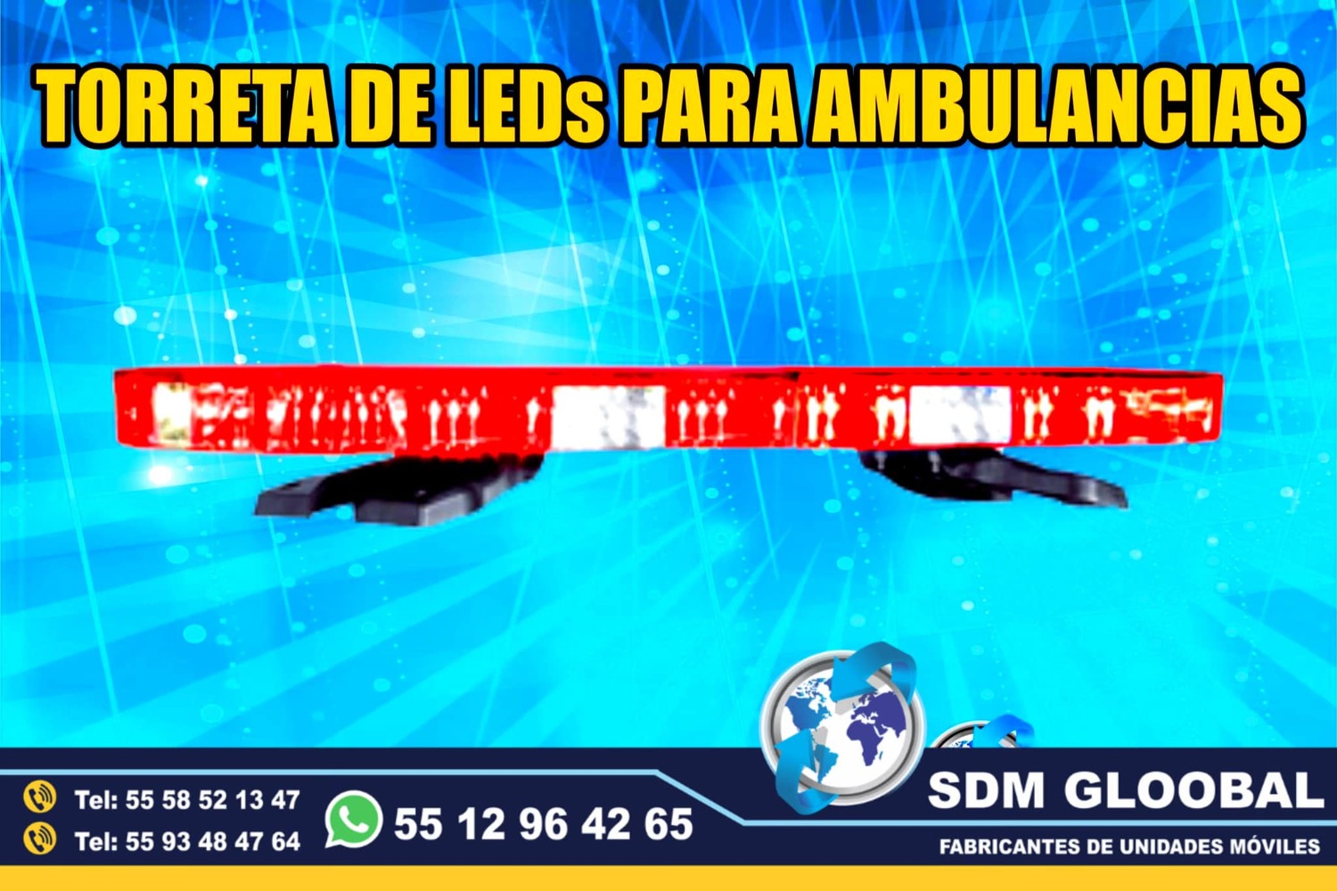 Venta de Torretas, Minitorretas, luces auxiliares color rojo azul ambar<br>