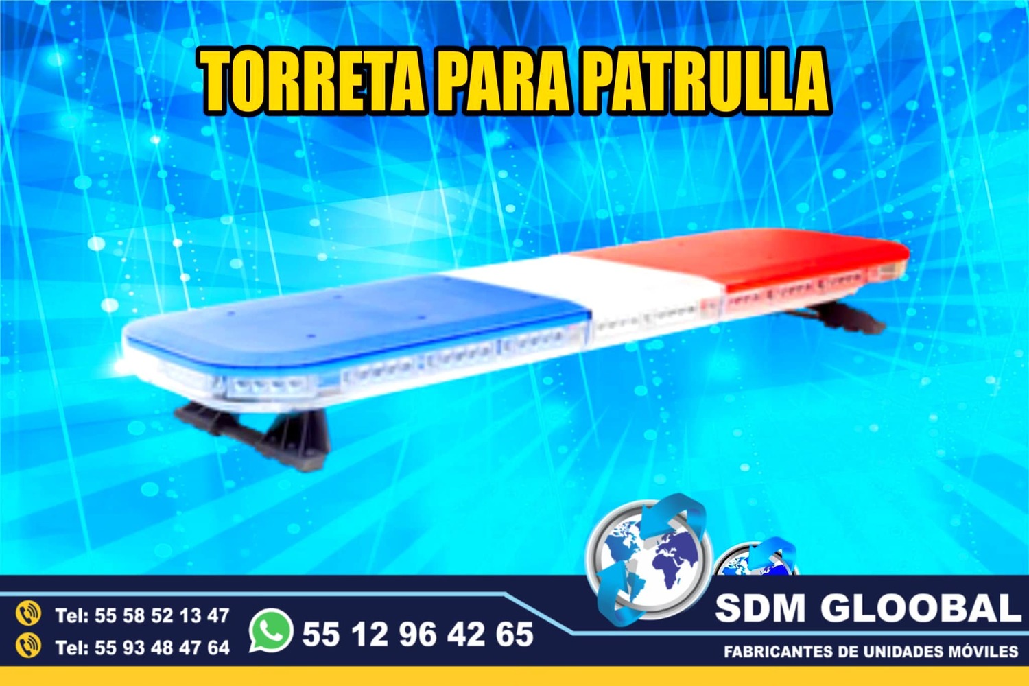 Venta de Torretas, Minitorretas, luces auxiliares color rojo azul ambar<br>