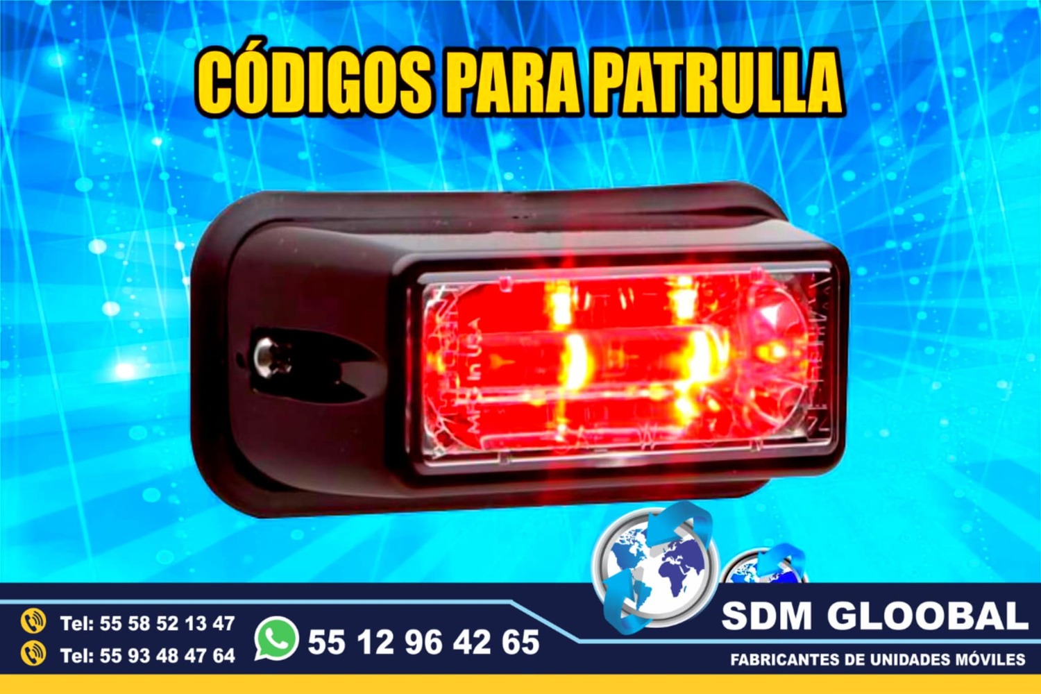 Venta de Estrobos Codigos Barra de Leds luces perimetrales auxiliares<br>