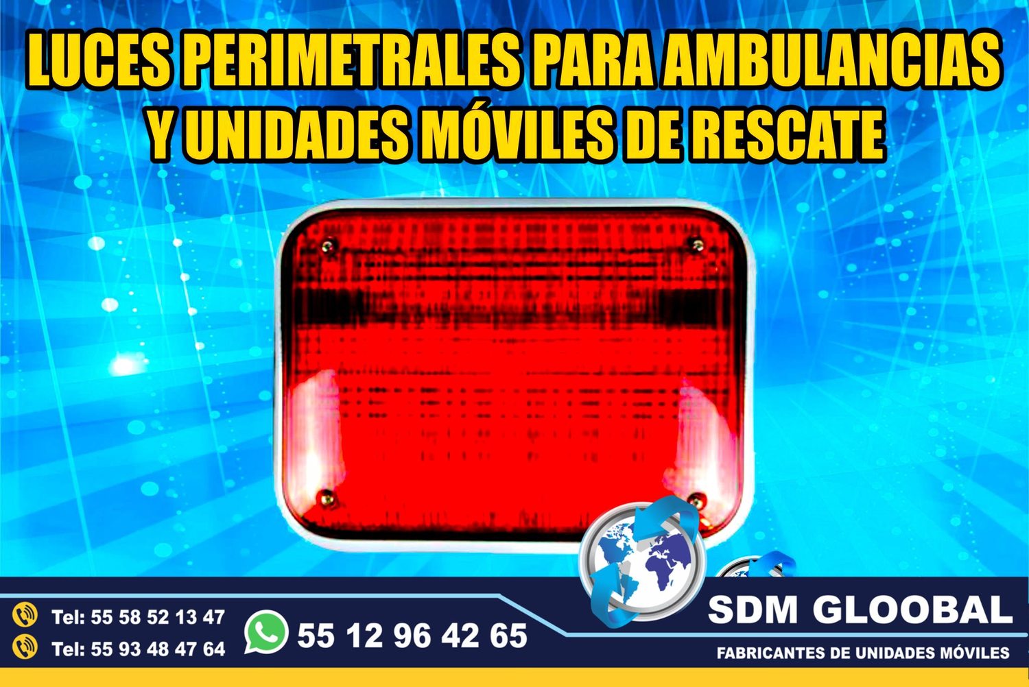 Venta e Instalacion de Luces Perimetrales Auxiliares Emergemcia para Ambulancias de Traslado      <br>